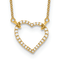 14K Yellow Gold Lab Grown Diamond Heart Pendant Necklace