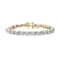 Pear Shape Shell Pearl Tennis Bracelet In 14K Gold Over Sterling Silver