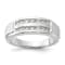 Rhodium Over 10K Gold Lab Grown Diamond Men's Ring