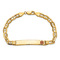 14k Yellow Gold Medical Red Enamel Mariner Link ID Bracelet