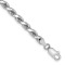 Rhodium Over 10k White Gold 4mm Diamond-Cut Rope Link Bracelet