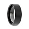 SAN ANTONIO Flat Black Tungsten Carbide Band with Brushed Finish 8mm