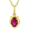 Lab Created Ruby Leo Birthstone Pendant