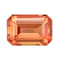 Orange Sapphire Loose Gemstone 6.9x4.7mm Emerald Cut 1.08ct