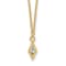14K Yellow Gold and White Rhodium-plated Polished and Diamond-cut Necklace
