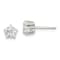 Sterling Silver Polished 6mm Star Basket Set CZ Stud Earrings