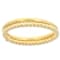 Polished And Twisted Band Ring Set In 14K Gold With Sterling Silver Core