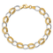 14k Yellow Gold and 14k White Gold 8mm Polished Open Link Bracelet