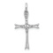 Rhodium Over 14k White Gold Diamond Cross Pendant