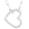 Heart Paperclip Pendant Necklace In Platinum Over Sterling Silver 2.3mm
18 Inch
