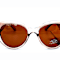 OSCAR by Oscar de la Renta Neutral Crystal Cat Eye Frame / Brown Lenses Sunglasses