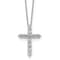 10K White Gold Lab Grown Diamond VS/SI GH, Cross Chain SIide Pendant
with chain Necklace