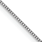 Rhodium Over 18K White Gold 0.5mm Solid Box 20 Inch Chain