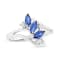 0.41ctw Sapphire and Diamond Ring in 14k White Gold