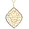 Opal Cluster Pendant Necklace In 18K Gold Over Sterling Silver 0.17ctw