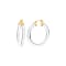 14K Yellow Gold Over Sterling Silver Thin Kate Acrylic Hoops in Clear