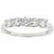 Lab-Grown Diamond Five-Stone Band Ring In 14K White Gold 0.75ctw