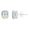8x6mm Oval Moonstone Rhodium Over Sterling Silver Stud Earrings