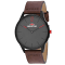 Seapro Men's Black hole Gunmetal Dial, Black Bezel, Brown Leather Strap Watch
