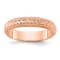 14K Rose Gold 3mm Design Etched Wedding Band