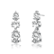 Teardrop CZ Drop Earrings In Sterling Silver