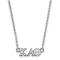Rhodium Over Sterling Silver LogoArt Kappa Alpha Theta Extra Small
Pendant Necklace