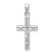 Rhodium Over 14k White Gold Textured Crucifix Pendant