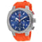 Seapro Men's Guardian Blue Dial, Orange Silicone Watch