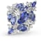 Rhodium Over Sterling Silver Marquise Tanzanite and White Zircon Ring 2.91ctw