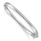 Rhodium Over 14k White Gold Polished 3.75mm Hinged Baby Bangle