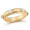 Rachel Zoe Moonstone Simulant Tubogas Bold Bangle in 14K Gold Over Brass