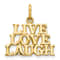 14k Yellow Gold Talking - Live Love Laugh Pendant