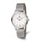Mens Charles Hubert Stainless Steel Silver-tone Dial Mesh Band Watch