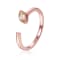 Yellow Citrine 14K Rose Gold Over Sterling Silver Open Design Ring Split
Shank Ring