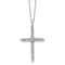 Rhodium Over 14K White Gold Polished Lab Grown Diamond VS/SI GH, Cross
Pendant with Chain Necklace