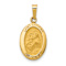 14k Yellow Gold Polished and Satin Saint Anthony Medal Pendant