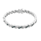 Blue And White Crystal Rhodium Over Sterling Silver Tennis Bracelet 0.81ctw