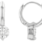 Moissanite Solitaire Stud Huggie Hoop Earrings In Platinum-Enhanced
Sterling Silver