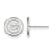 Rhodium Over Sterling Silver MLB LogoArt Chicago Cubs Post Earrings