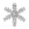 Rhodium Over 14k White Gold Diamond Snowflake Chain Slide Pendant