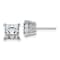 Rhodium Over 14K White Gold 3ct. 6.5mm Princess G H I True Light
Moissanite Earrings