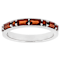 Garnet And Enamel Reversible Band Ring In Platinum Over Sterling Silver