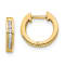 14K Yellow Gold Lab Grown Diamond Hinged Hoop Earrings