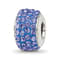 Sterling Silver Reflections Blue Full Preciosa Crystal Bead