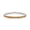 Yellow Round Citrine Rhodium Over Sterling Silver Tennis Bracelet 10.50 ct
