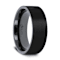 SAN BERNARDINO Brushed Finish Flat Black Titanium Men’s Wedding Band 8mm