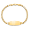 14k Yellow Gold Oval Curb Link ID Bracelet
