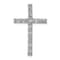 Rhodium Over 14k White Gold Diamond Latin Cross Chain Slide Pendant