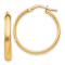 10k Yellow Gold 15/16 inch Polished Hoop Earrings