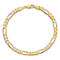 10k Yellow Gold 5.25mm Flat Figaro Link Bracelet